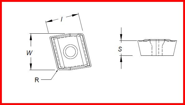 TRUEDEX PERIPHERAL INSERT WITH TE COAT FOR GOOD CHIP-FORMING MATL [SANDVIK REF R424.9-18 06 08-22]